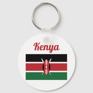 Kenya Flagga Nyckelring
