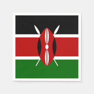 Kenya flagga pappersservett