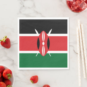 Kenya flagga pappersservett
