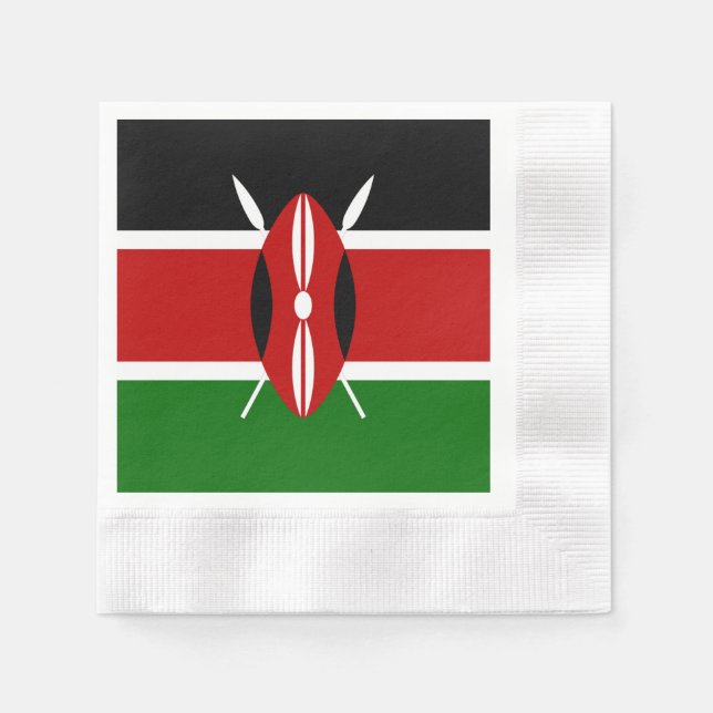 Kenya flagga pappersservett (Framsidan)