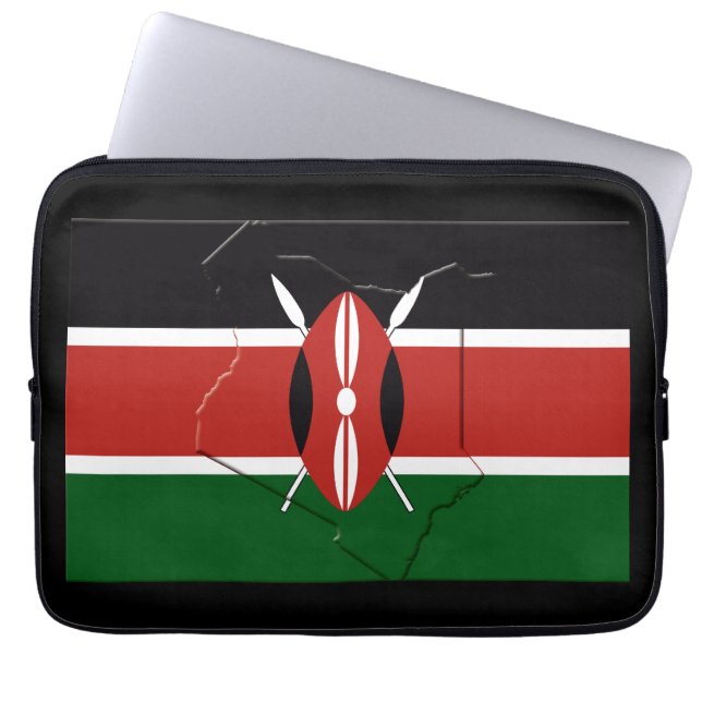 KENYA Flagga Patriotic Computer Karta Laptop Fodral (Framsidan)