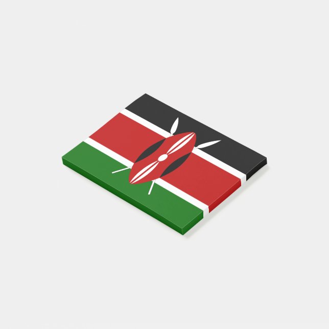Kenya Flagga Post-it Block (Vinklad)