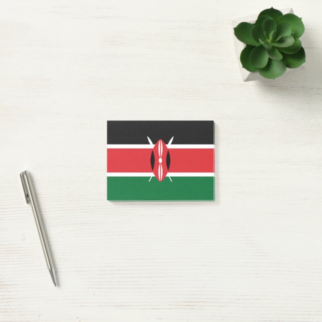 Kenya flagga post-it block (Kontor)