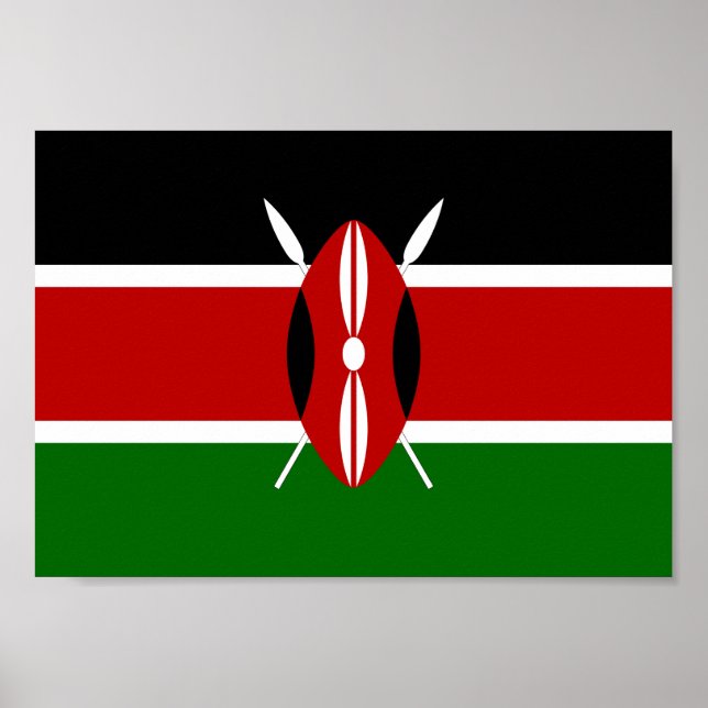 Kenya Flagga Poster (Framsidan)