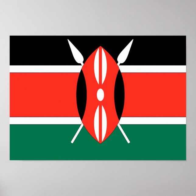 Kenya Flagga Poster (Framsidan)
