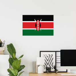 Kenya flagga poster