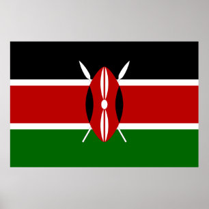 Kenya flagga poster