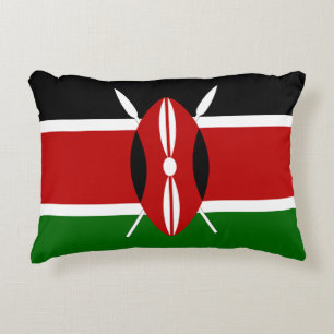 Kenya Flagga Prydnadskudde