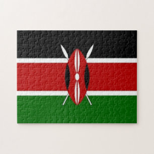 Kenya - Flagga - Pussel