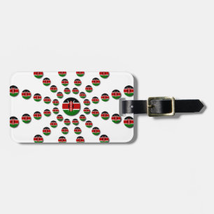 Kenya Flagga Radial Mönster: Patriotic Art & Decor Bagagebricka