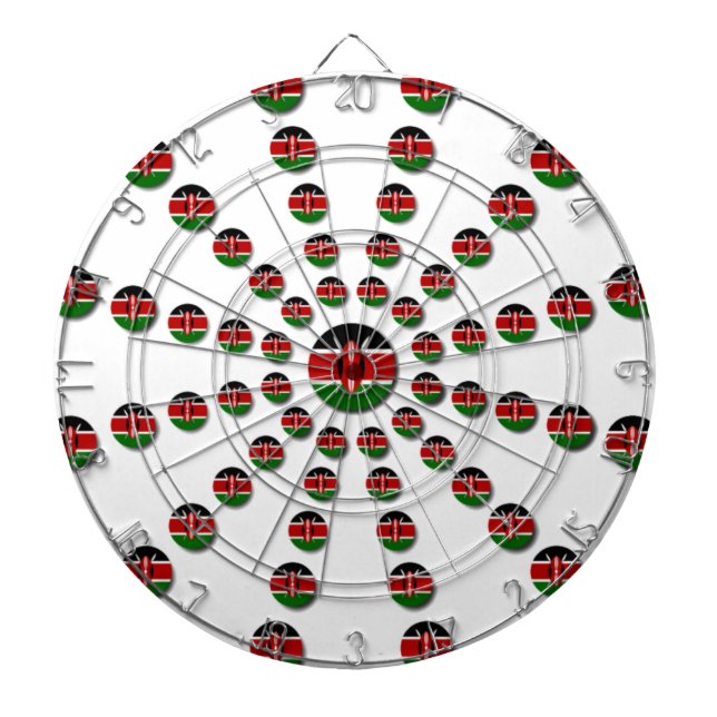 Kenya Flagga Radial Mönster: Patriotic Art & Decor Piltavla (Framsidan)