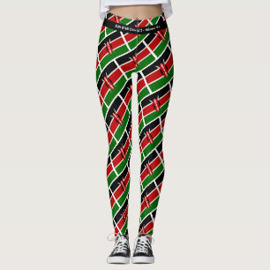 KENYA FLAGGA Scripture SPRINGA DIN TÄVLING Personl Leggings