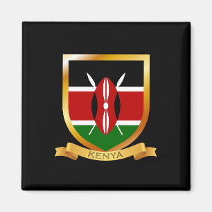 Kenya Flagga Shield Magnet