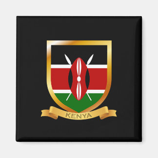 Kenya Flagga Shield Magnet