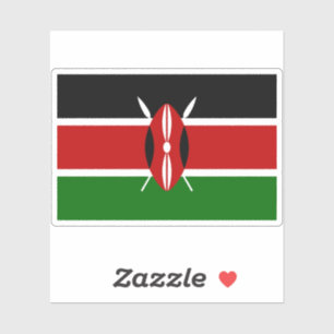 Kenya Flagga Sticker Klistermärken