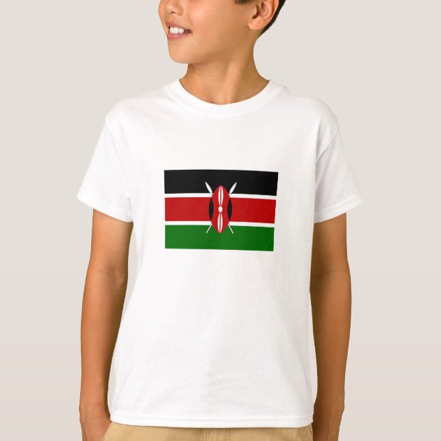 Kenya Flagga T Shirt (Framsida)