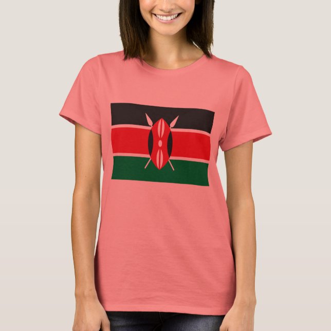 Kenya Flagga T-shirt (Framsida)