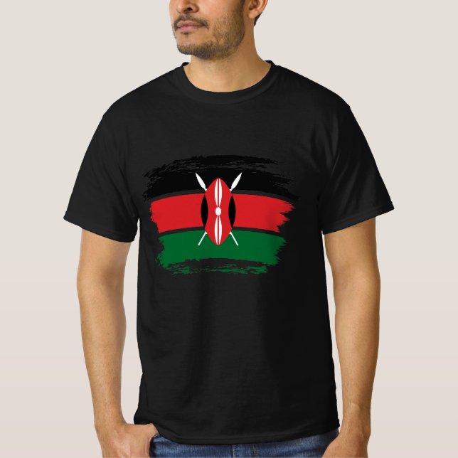 Kenya flagga t shirt (Framsida)