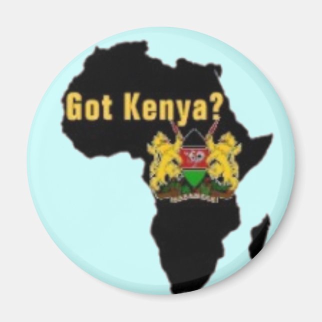 Kenya Flagga T-Shirt och ETC Magnet (Framsidan)