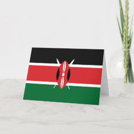 Kenya flagga tack kort