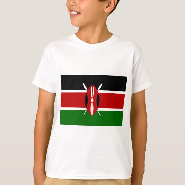 Kenya flagga tee (Framsida)