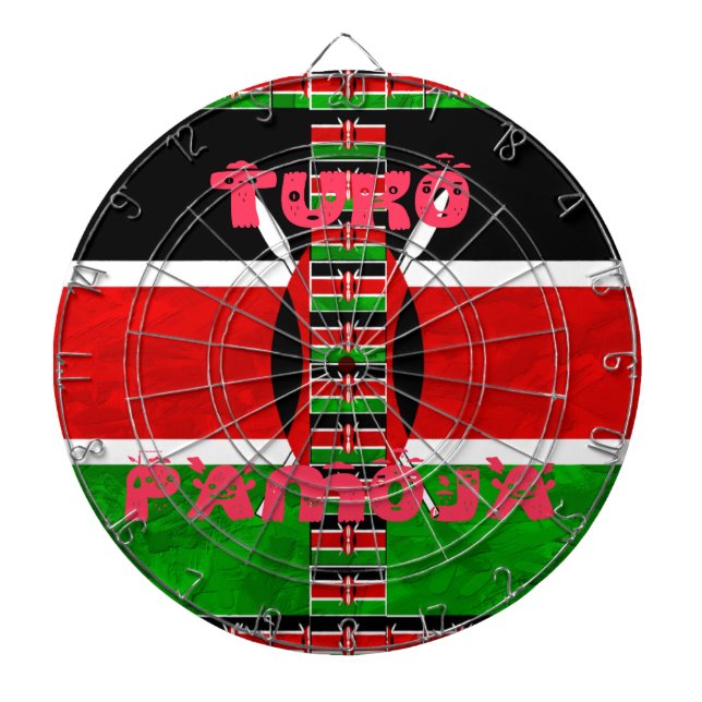 Kenya Flagga: Tuko Pamoja - Enhetskonst Design Piltavla (Framsidan)