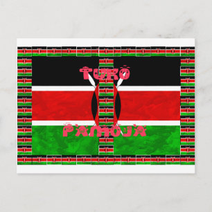 Kenya Flagga Tuko Pamoja Vykort