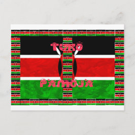Kenya Flagga Tuko Pamoja Vykort