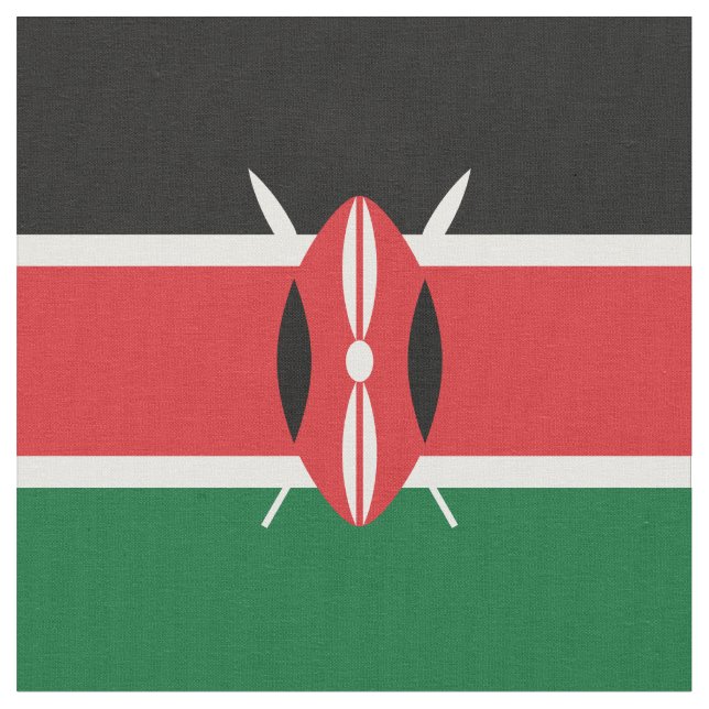 Kenya flagga tyg (Närbild)