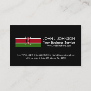 Kenya Flagga Visitkort