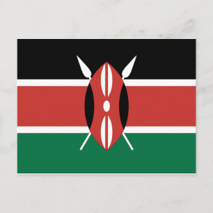 Kenya Flagga Vykort
