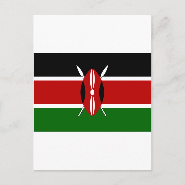 Kenya Flagga Vykort (Framsida)