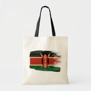 Kenya flaggakanfas hänger lös tygkasse