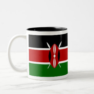 Kenya flaggamugg Två-Tonad mugg