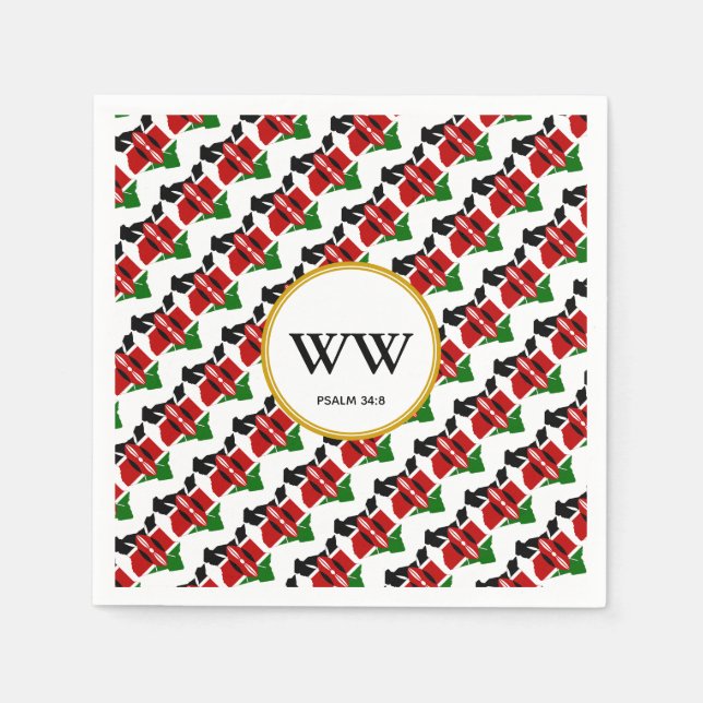 KENYA Flaggfirande Födelsedagsfirande Kulturfirand Pappersservett (Framsidan)