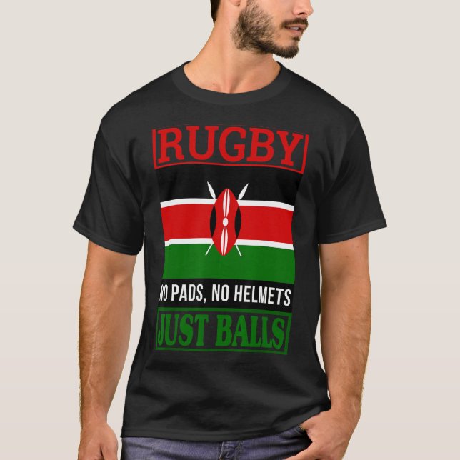 Kenya Funny Rugby T Shirt (Framsida)