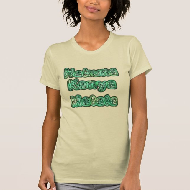Kenya Going Grönt Hakuna Matata Tshirt Tee (Framsida)