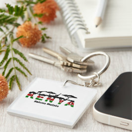 Kenya Hakuna Matata Acrylic Keychain.
