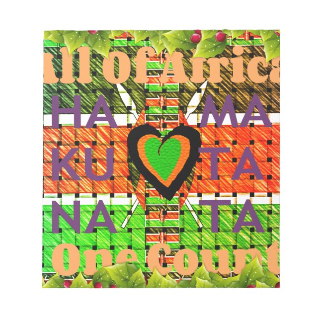 Kenya Hakuna Matata Anteckningsblock (Framsida)