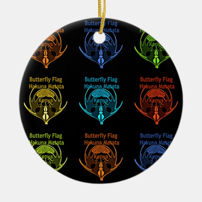 Kenya Hakuna Matata Julgransprydnad Keramik (Framsidan)