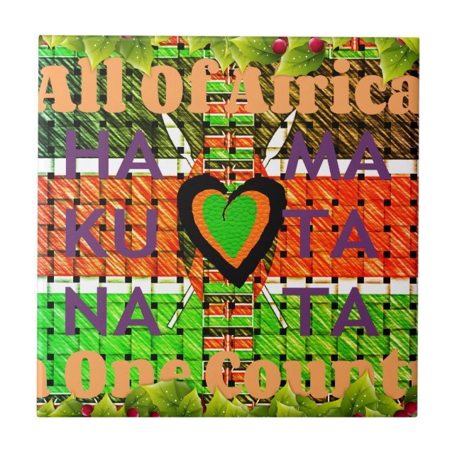 Kenya Hakuna Matata Kakelplatta (Framsidan)