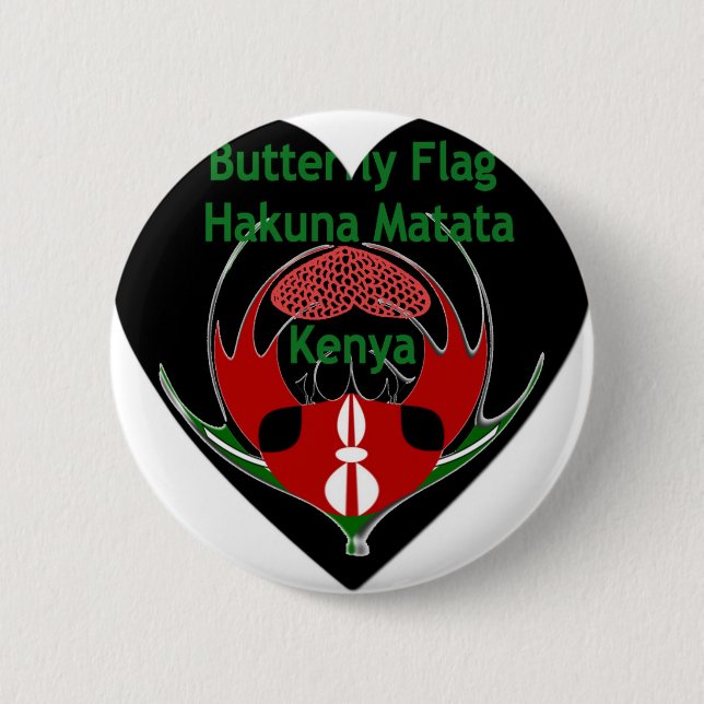 Kenya: Hakuna Matata Swahili | Fjäril Abstrakt  Knapp (Framsida)