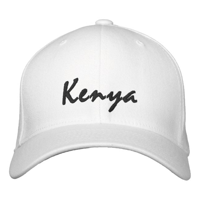 Kenya hat Anpassningsbar Broderad Keps (Framsida)