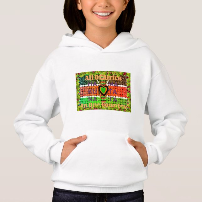 Kenya: Hela Afrika i ett land | Vävd Flagga D T-shirt (Framsida)