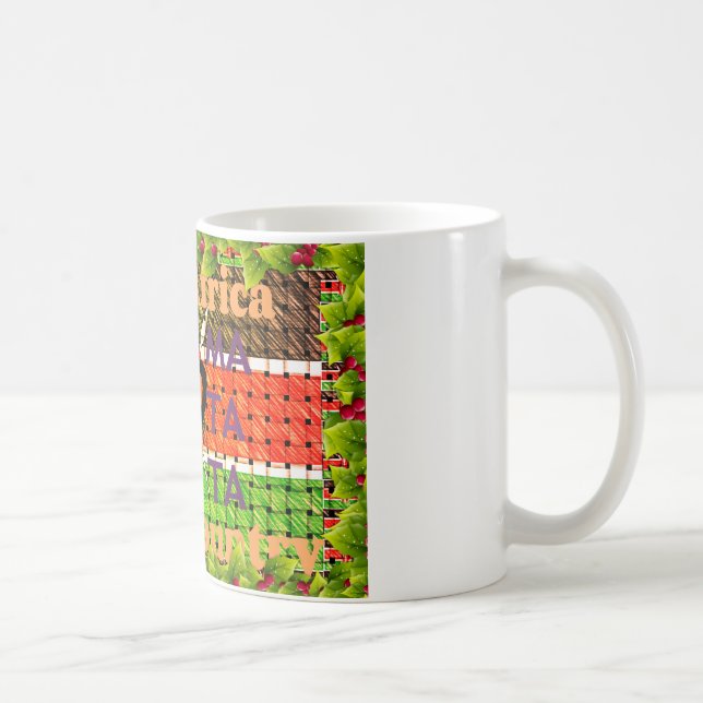 Kenya: Hela Afrikan i One Land - Vävda Flagga Kaffemugg (Höger)