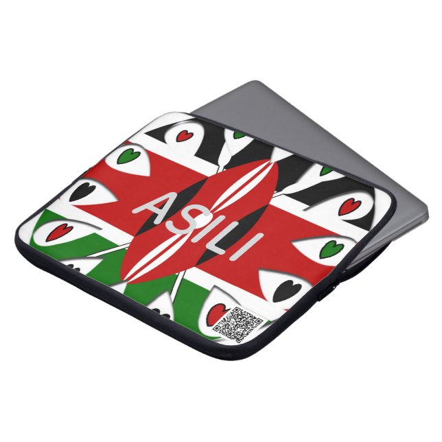 Kenya Heritage Asili Ursprung | Anpassningsbar Fla Laptop Fodral (Framsida topp)