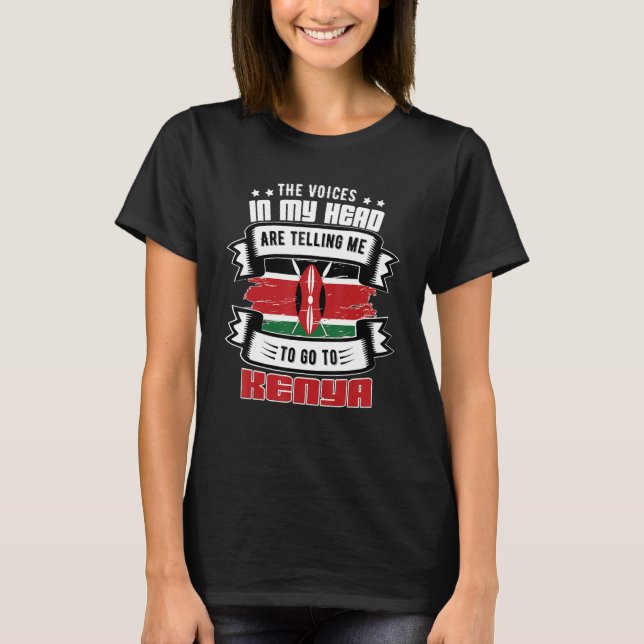 Kenya i mitt huvud t shirt (Framsida)