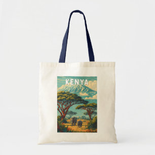 Kenya Illustration Resa Konst Vintage Tygkasse