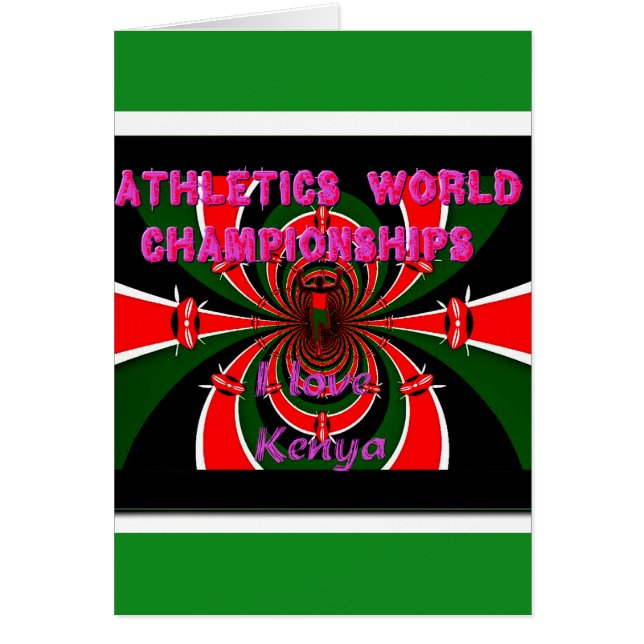 Kenya Internationell Athletics Sports Hälsningskort (Framsidan)
