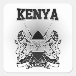 Kenya Jackar om Arm Fyrkantigt Klistermärke